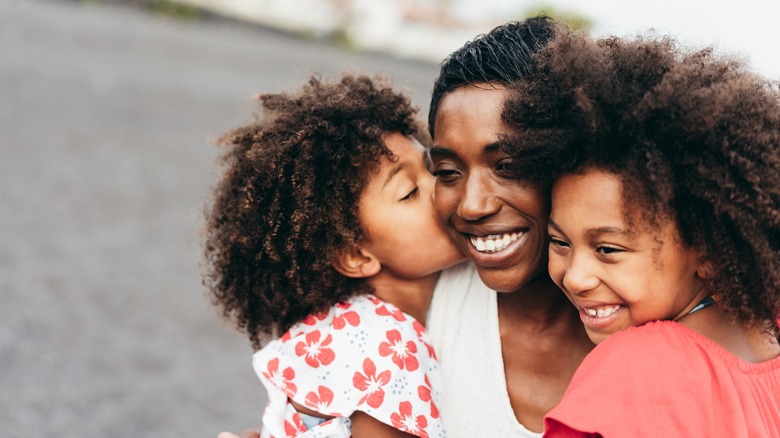 mom and twin girls