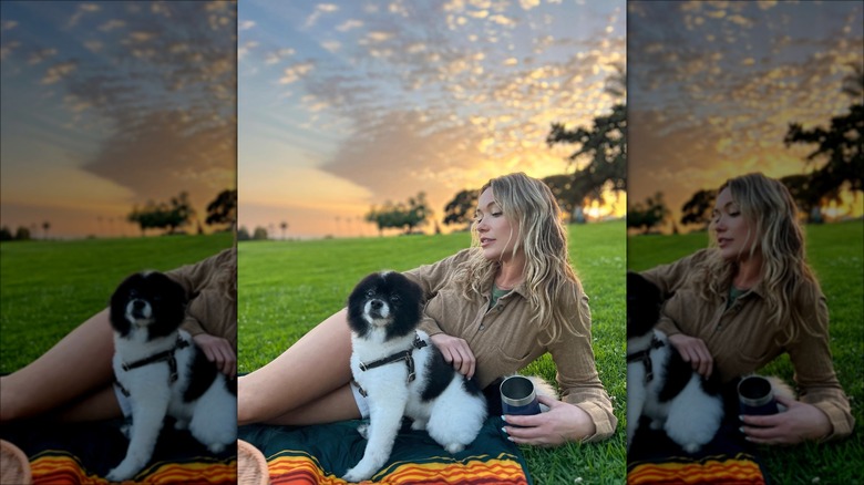 Katrina Bowden with her dog