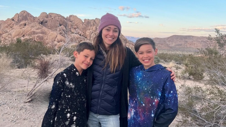 Autumn Reeser smiling with her sons