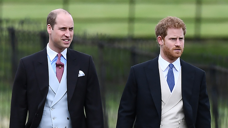 Prince William and Prince Harry at Pippa Middleton's wedding 