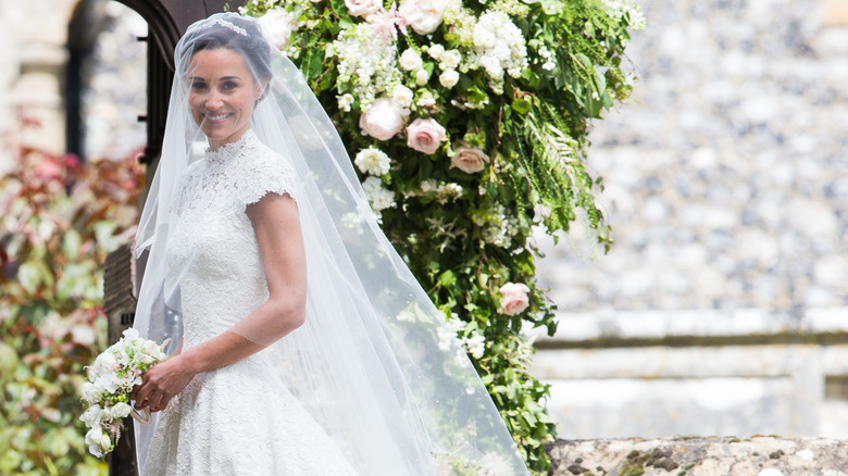 Pippa Middleton in her wedding dress 