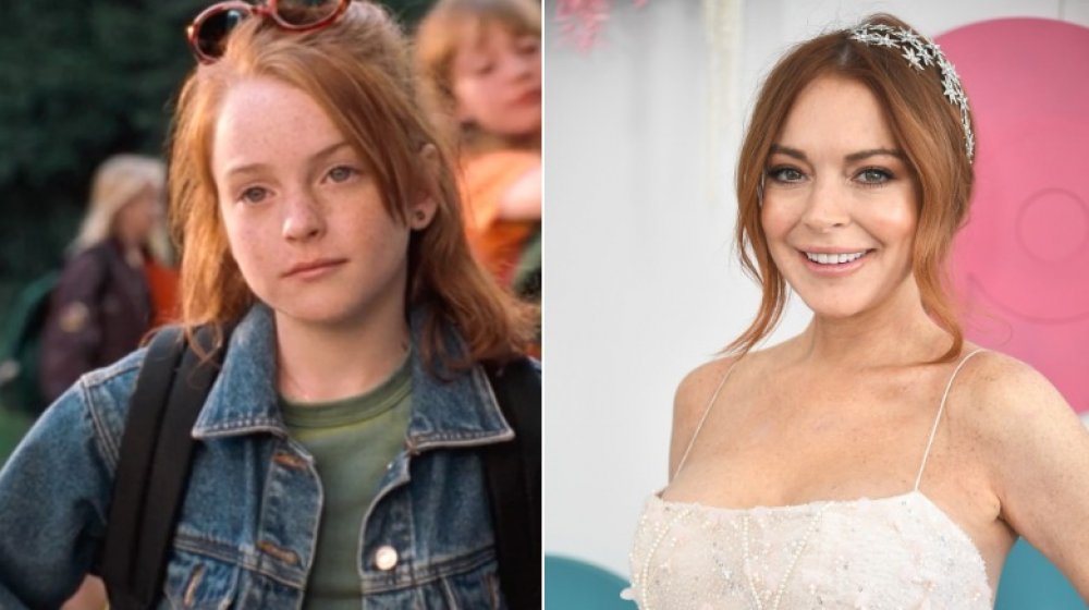 Lindsay Lohan, then and now