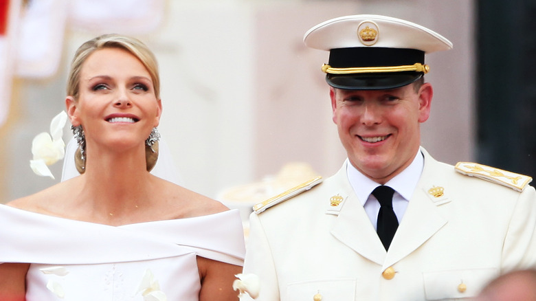 Princess Charlene and Prince Albert at their wedding