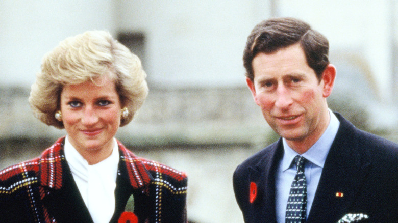 Prince Charles and Princess Diana smiling together