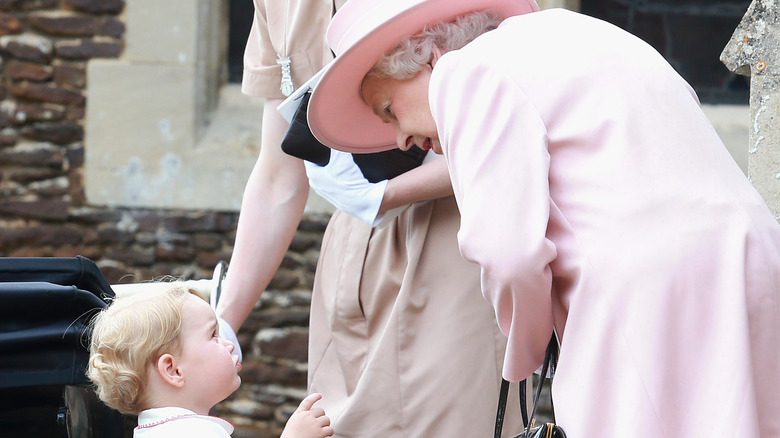 Prince George and Queen Elizabeth