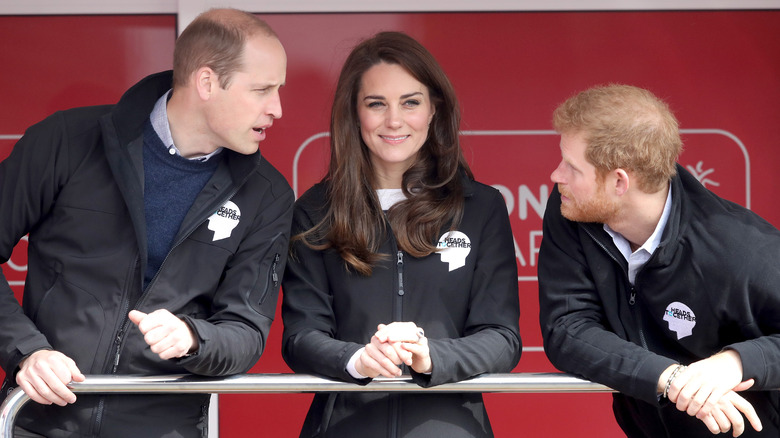Prince William, Princess Catherine, and Prince Harry talk