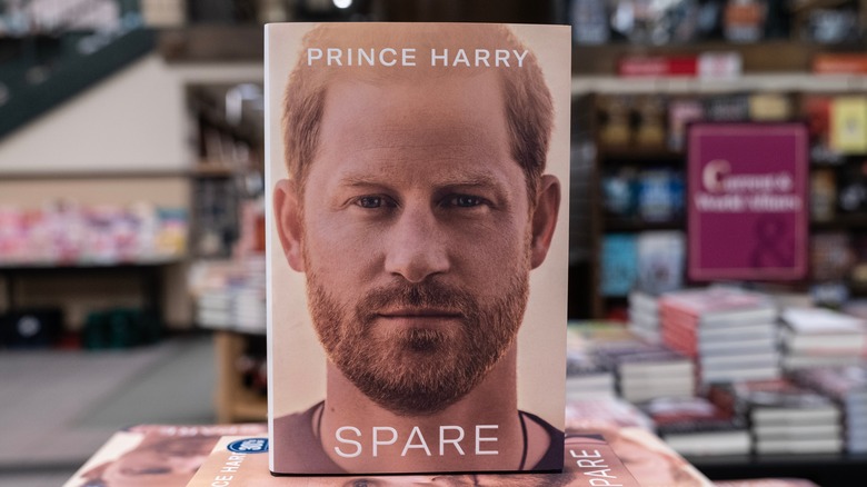 Prince Harry's book "Spare" on display