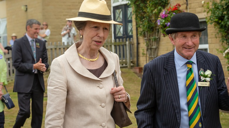 Princess Anne with purse