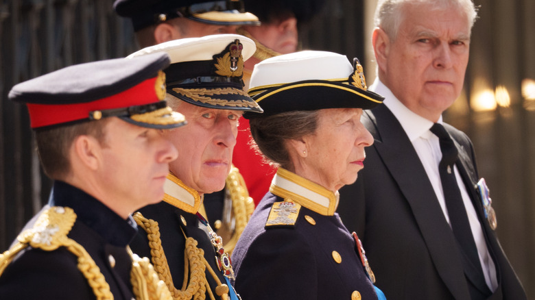 King Charles III, Princess Anne at Queen Elizabeth II's funeral