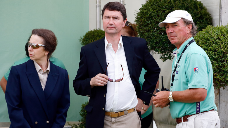 Princess Anne, Vice Admiral Timothy Laurence, and Captain Mark Phillips