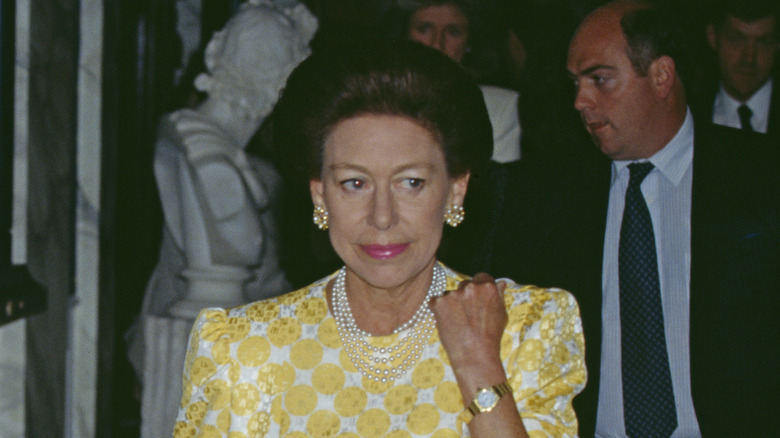 Princess Margaret in yellow dress