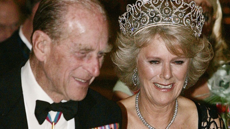 Prince Philip and Camilla at event