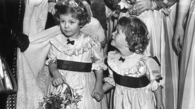 Camilla and her sister as children