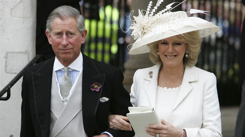 Charles and Camilla on their wedding day