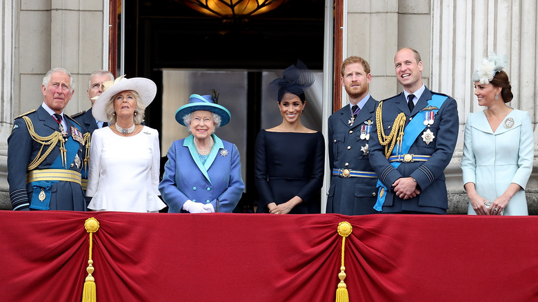 The royal family at an event.