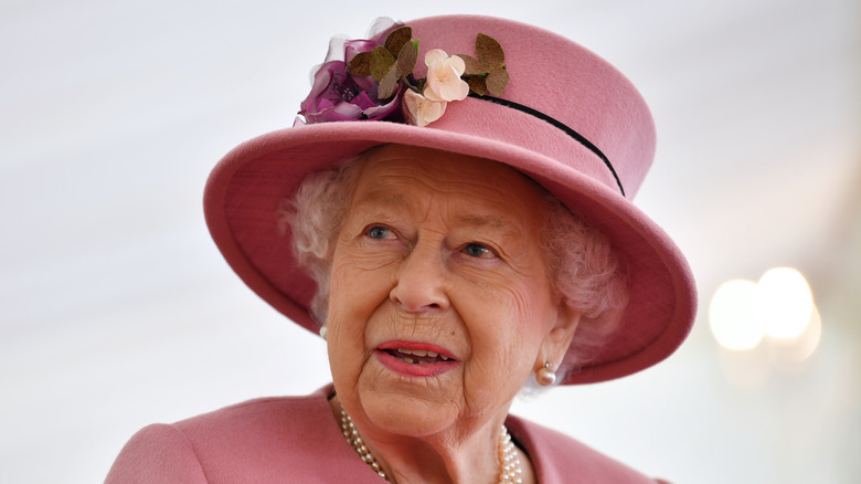 Queen Elizabeth at an event. 