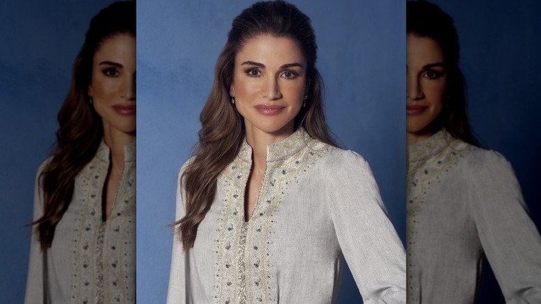 Close-up of Queen Rania smiling