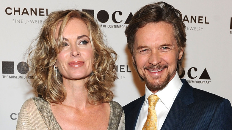 Eileen Davidson and Stephen Nichols smiling