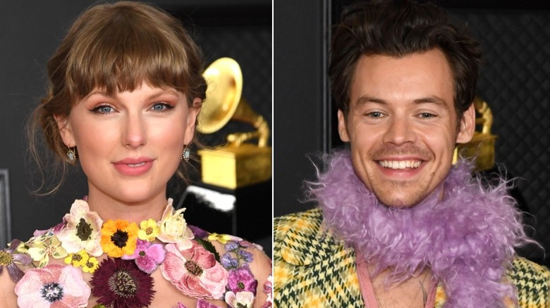 Split image of Taylor Swift and Harry Styles