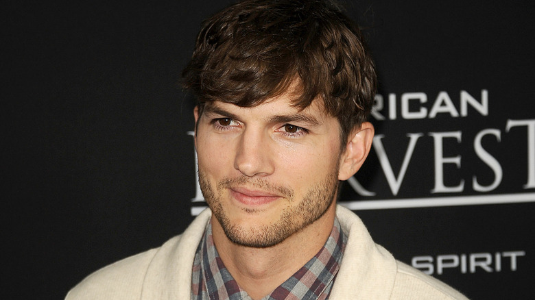 Aston Kutcher looking wistful