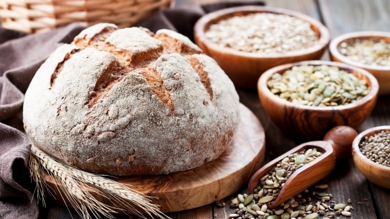 bread gluten wheat grains