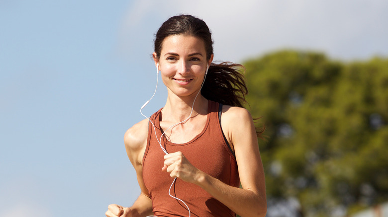 healthy woman outside