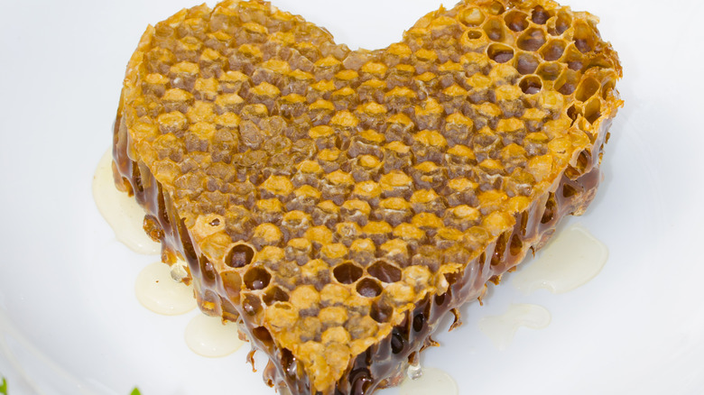 honeycomb in the shape of a heart