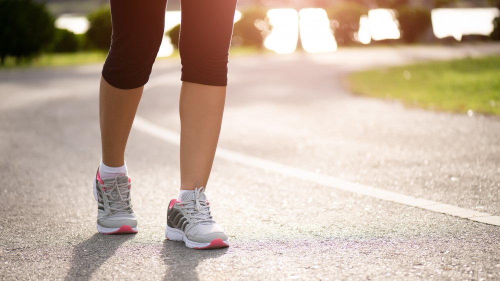 Woman exercising to combat a nervous breakdown