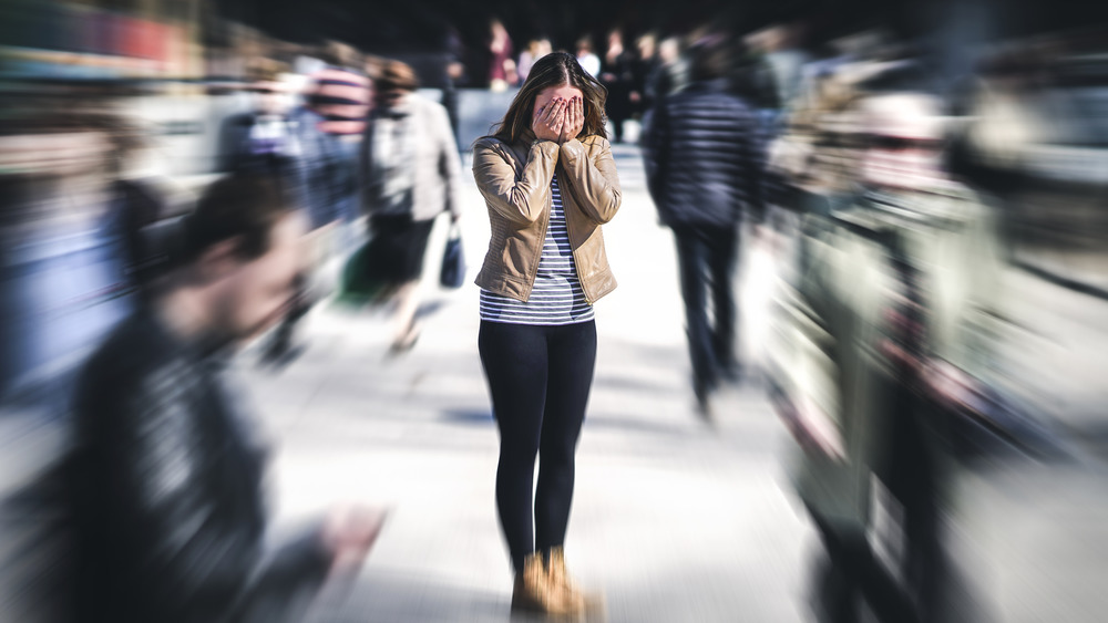 woman experiencing a panic attack