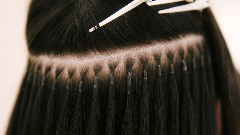 Keratin hair extensions 