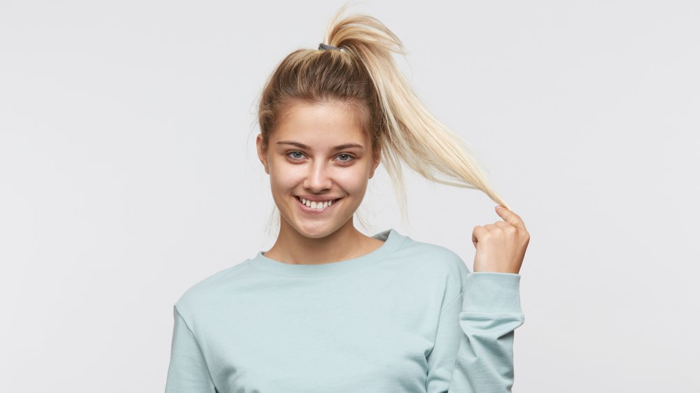 woman with ponytail