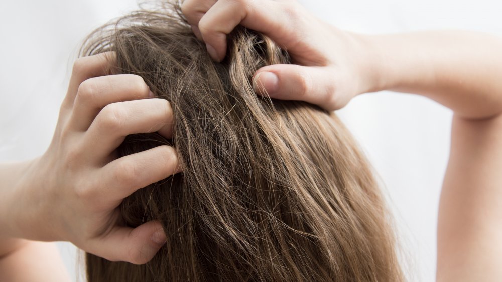 woman with tangled hair