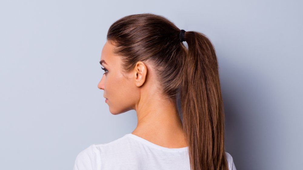 woman with ponytail