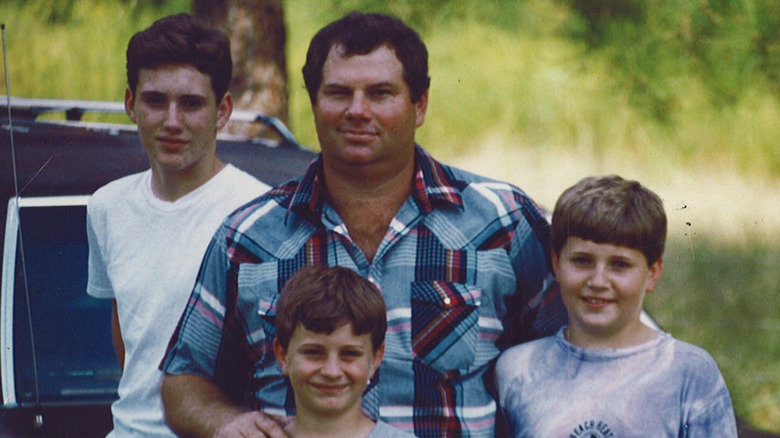 A young Ben with his dad 