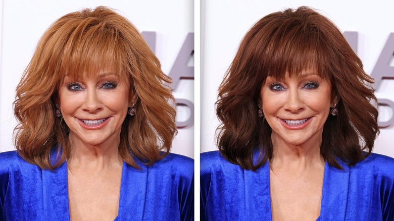 Reba McEntire as a brunette