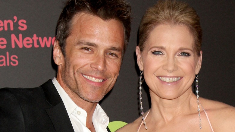 Scott Reeves and Melissa Reeves smiling on the red carpet