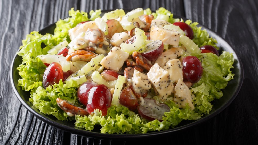 Chicken salad with grapes and celery