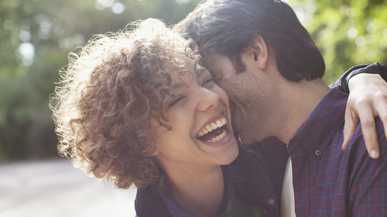 Couple laughing