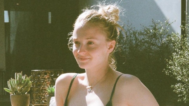 Sophie Turner with hoop earring