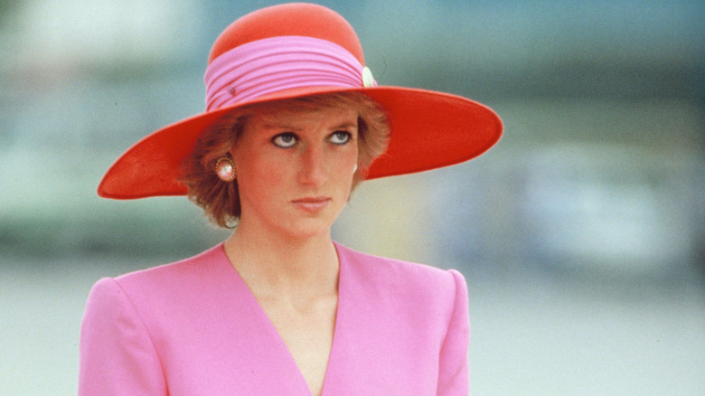 Diana Spencer wearing a hat