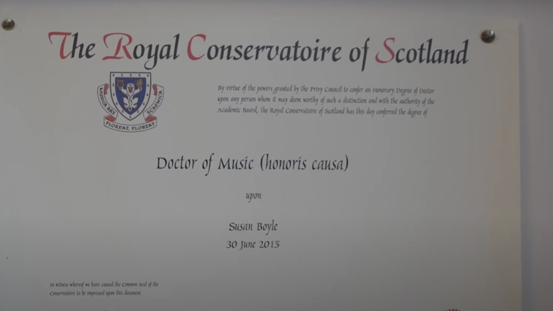 Susan Boyle's honorary doctorate of music 