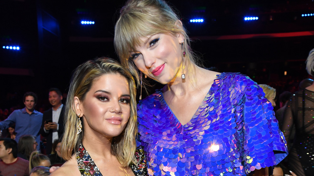 Taylor Swift poses with Maren Morris 