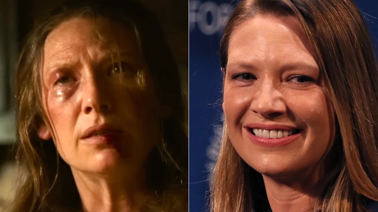 Anna Torv as Tess (left), Anna Torv with short hair (right)