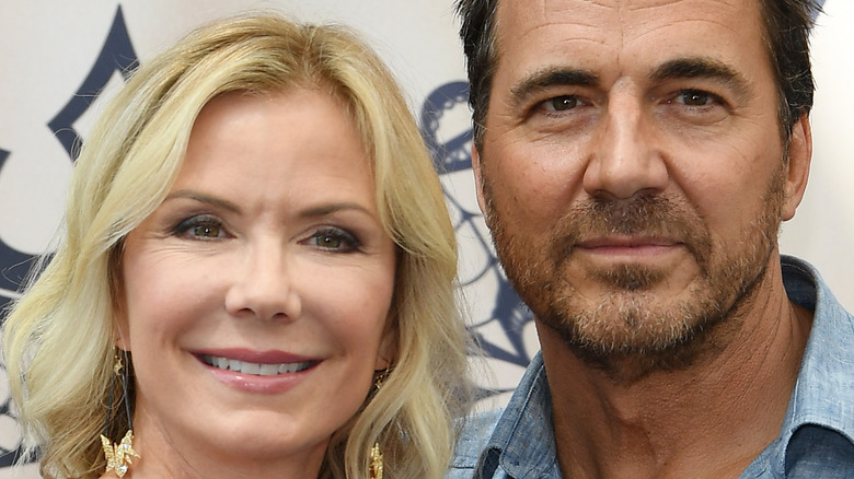 Katherine Kelly Lang Thorsten Kaye posing