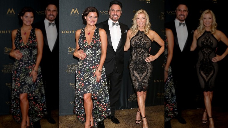 Don Diamont with Heather Tom and Brooke Logan by his side