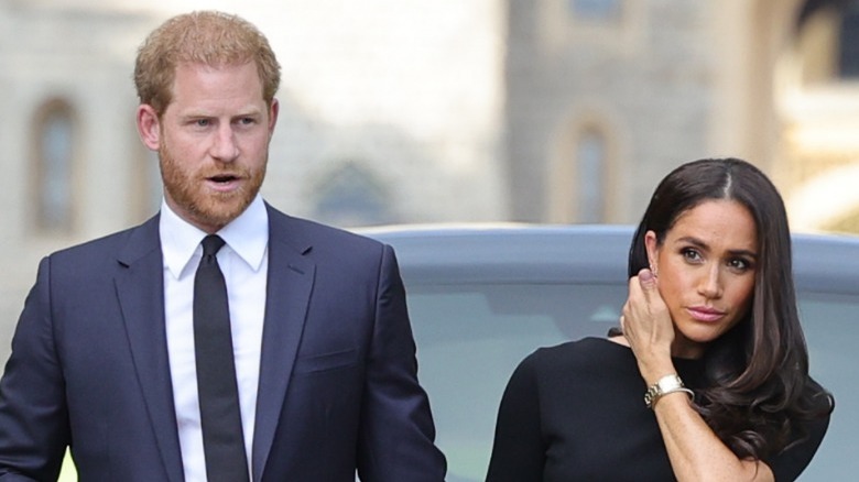 Harry and Meghan walking