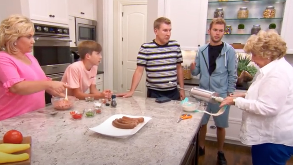 The Chrisley family in their kitchen