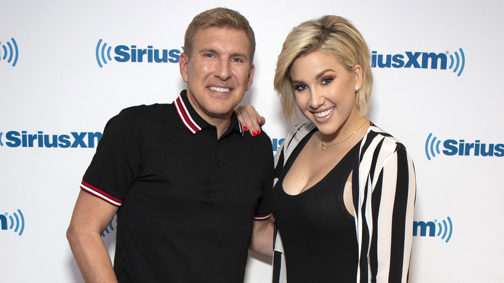 Todd and Savannah Chrisley at Sirius XM Radio in 2019