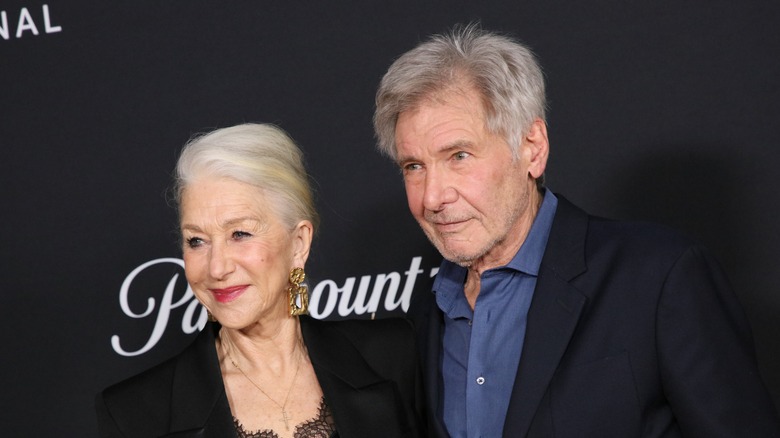 Helen Mirren and Harrison Ford together at the 1923 premiere