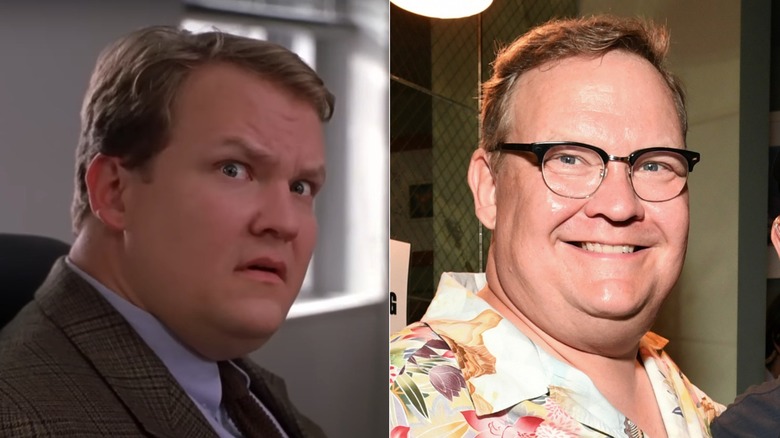 Andy Richter in "Elf" vs a recent photo of him